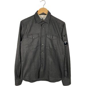 C.P. Company Wool Blend Viscose Viewer Lens Button Up Overshirt mens size Small